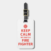 MIJN DAD IS EEN FIREFIGHTER BAGAGELABEL (Voorkant verticaal)
