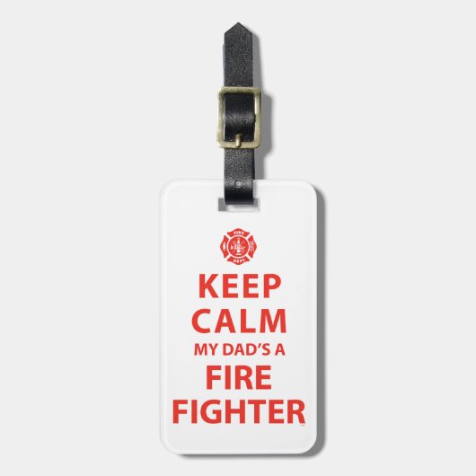 MIJN DAD IS EEN FIREFIGHTER BAGAGELABEL (Voorkant verticaal)