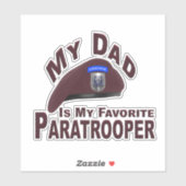 Mijn DAD is mijn favoriete paratrooper Sticker (Vel)