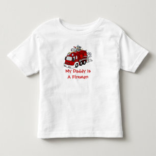 MIJN DADDY IS EEN FIREMAN Kinder Red Fire truck Shirts