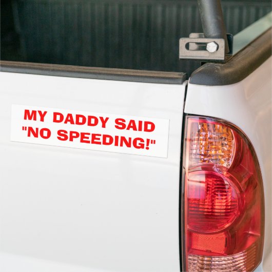MIJN DADDY ZEI BUMPERSTICKER (Op Truck)