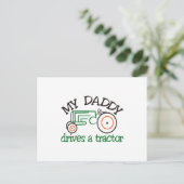 Mijn Daddys Tractor Briefkaart (Staand voorkant)