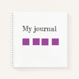 Mijn dagboek paarse blokken in wit notitieboek