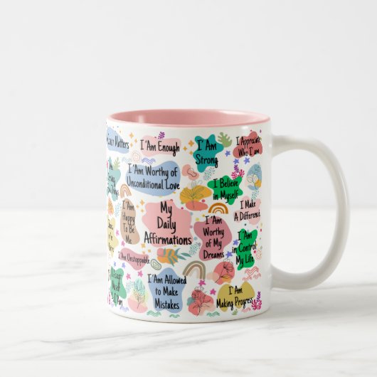 Mijn dagelijkse bevingen tweekleurige koffiemok (Rechts)