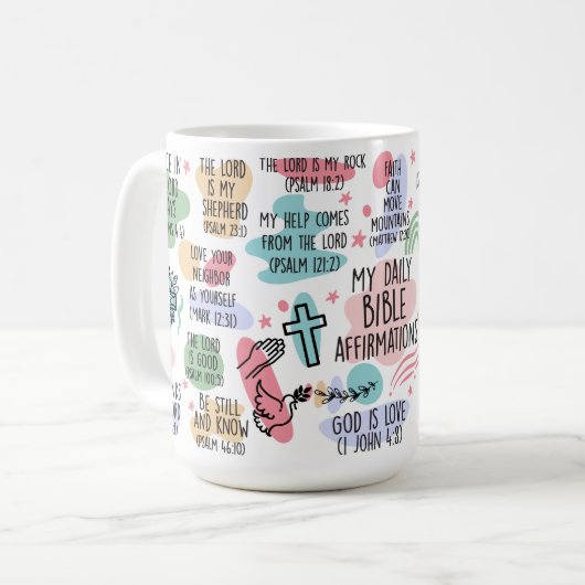 Mijn dagelijkse bijbelbevestigingen Drank of thee Koffiemok (Voorkant links)