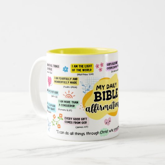 Mijn dagelijkse Bijbelse affirmaties Mok (Voorkant links)