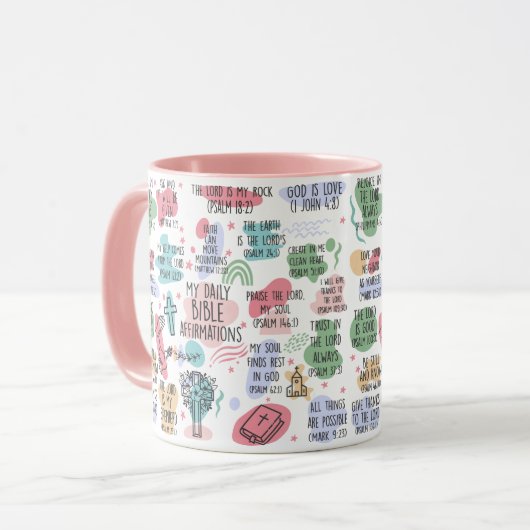 Mijn dagelijkse bijbelse Mok - Christelijke beker  (Voorkant links)