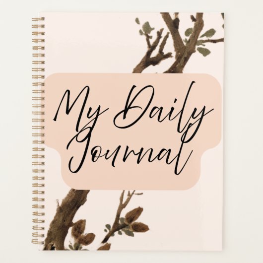 "Mijn Dagelijkse Dagboek" | Aardse Boomtak Planner (Voorkant)
