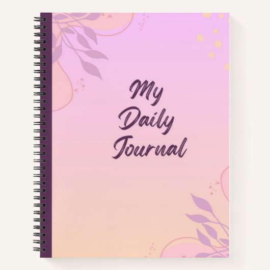Mijn dagelijkse journaal Spiraal Notebook Notitieboek (Voorkant)