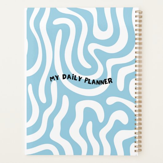 Mijn dagelijkse planner Hoesje met Abstracte golve (Achterkant)