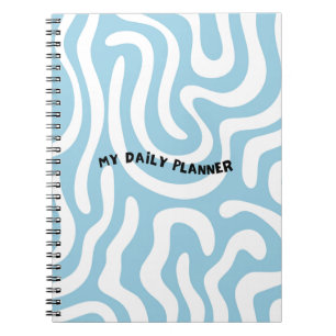 Mijn dagelijkse planner Hoesje met Abstracte golve Notitieboek
