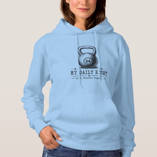 Mijn Dagelijkse Reset | Lift Breathe Repeat Workou Hoodie (Voorkant)