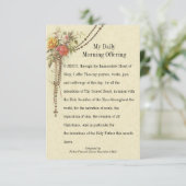 Mijn dagochtend biedt gebeden Floral Heilige Kaart (Staand voorkant)