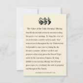 Mijn dagochtend biedt gebeden Floral Heilige Kaart (Achterkant)