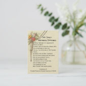 Mijn dagochtend biedt gebeden Floral Heilige Kaart Visitekaartje (Staand voorkant)