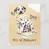 Mijn Dalmatian Ate Mijn thuiswerk Briefkaart (Voorkant)