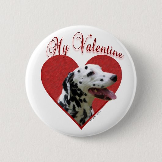Mijn Dalmatische Valentijn Ronde Button 5,7 Cm (Voorkant)
