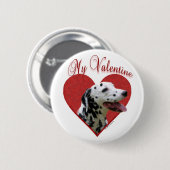Mijn Dalmatische Valentijn Ronde Button 5,7 Cm (Voorkant /achterkant)