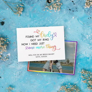 Mijn dame LGBT Weddenschap is mijn Bridesmaid Kaart