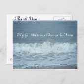 Mijn dankbaarheid is zo diep als de oceaan! Dank j Briefkaart (Voorkant / Achterkant)