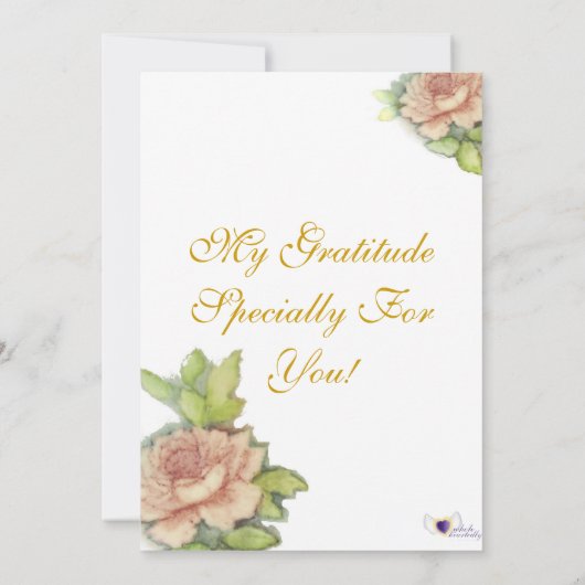 Mijn dankbaarheid speciaal voor u! bedankkaart (Achterkant)