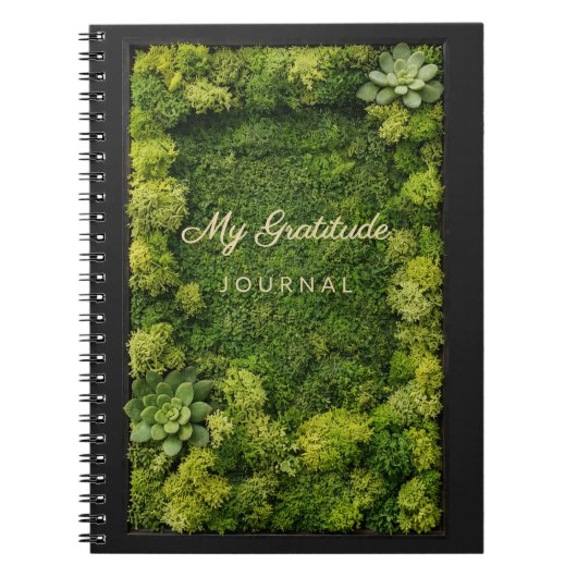 Mijn Dankbaarheidsjournaal Groene Mos Esthetische  Notitieboek (Voorkant)