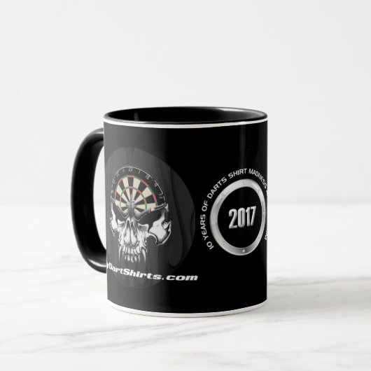 Mijn Dart Shirten 10e Jubileum KoffieMok Mok (Voorkant links)