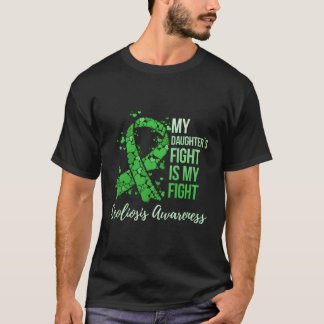 Mijn Daughter’S gevecht is mijn gevecht Scoliosi T-shirt