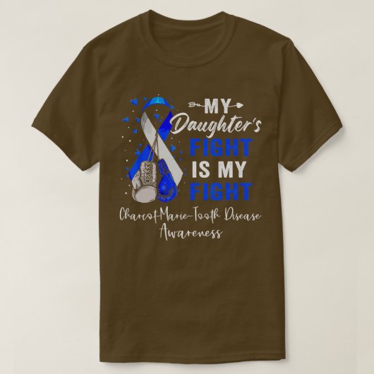 Mijn Daughters Fight is mijn strijd tegen CMT Dise T-shirt (Design voorkant)