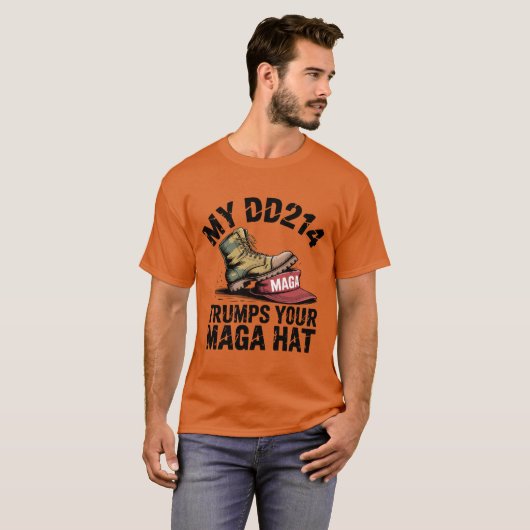 Mijn DD214 overtreft uw MAGA-Pet T-shirt (Voorkant volledig)