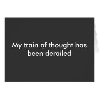 Mijn denkspoor is ontspoord
