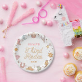 Mijn derde Rodeo Disco Cowgirl 3e verjaardag Papieren Bordje (Feest)