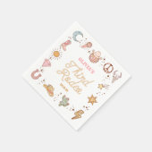 Mijn derde Rodeo Disco Cowgirl 3e verjaardag Servet (Hoek)