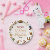 Mijn derde Rodeo Westerne Cowboy 3e verjaardagsfee Papieren Bordje (Feest)