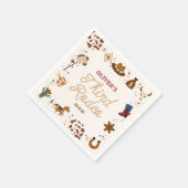 Mijn derde Rodeo Westerne Cowboy 3e verjaardagsfee Servet (Hoek)