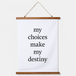 Mijn Destiny Wood Topped Wall Tapestry Hangend Wandkleed
