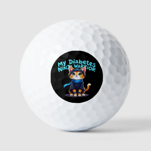 Mijn diabetes Ninja Warrior staan sterk Golfballen (Voorkant)
