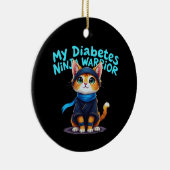 Mijn diabetes Ninja Warrior staan sterk Keramisch Ornament (Rechts)