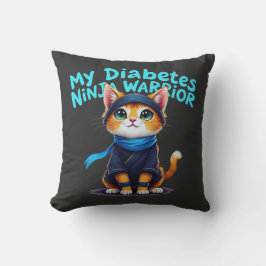 Mijn diabetes Ninja Warrior staan sterk Kussen