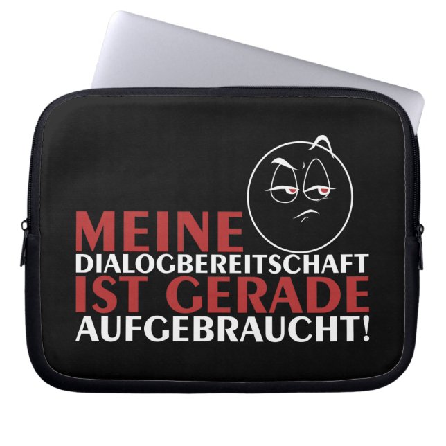 Mijn dialoogbereidheid is nu op! laptop sleeve (Voorkant)