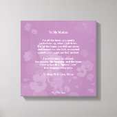 Mijn Dichter Boom, aan mijn moeder, Canvas Afdruk (Voorkant)