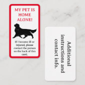 Mijn dichter, Dog is alleen thuiskaart Contactkaartje (Voorkant / Achterkant)