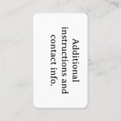 Mijn dichter, Dog is alleen thuiskaart Contactkaartje (Achterkant)