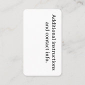 Mijn dichter, Dog is alleen thuiskaart Contactkaartje (Achterkant)