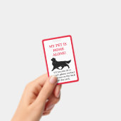 Mijn dichter, Dog is Home Alone Card Sleutelhanger Badge (Handheld)