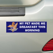 Mijn dichter maakte me ontbijtBumpersticker Bumpersticker (Op auto)