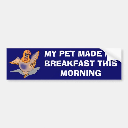 Mijn dichter maakte me ontbijtBumpersticker Bumpersticker (Voorkant)
