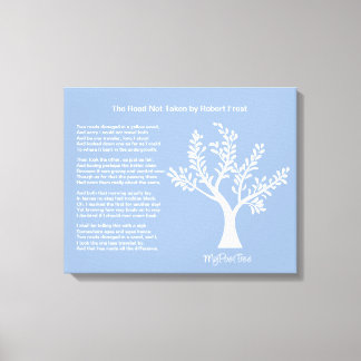 Mijn dichter Tree, de weg niet genomen, Canvas Afdruk