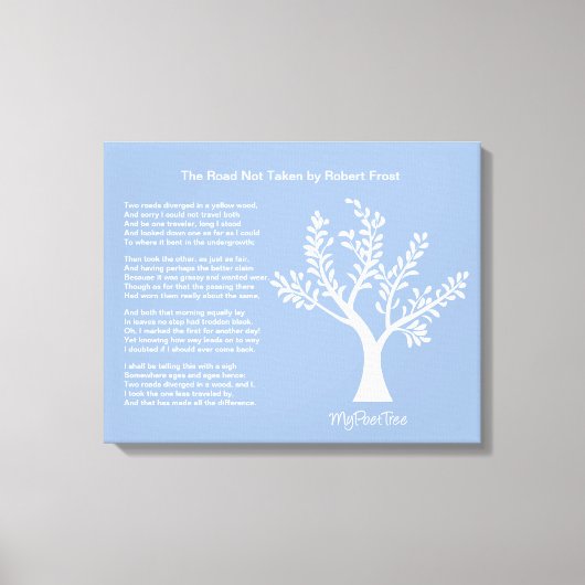 Mijn dichter Tree, de weg niet genomen, Canvas Afdruk (Voorkant)