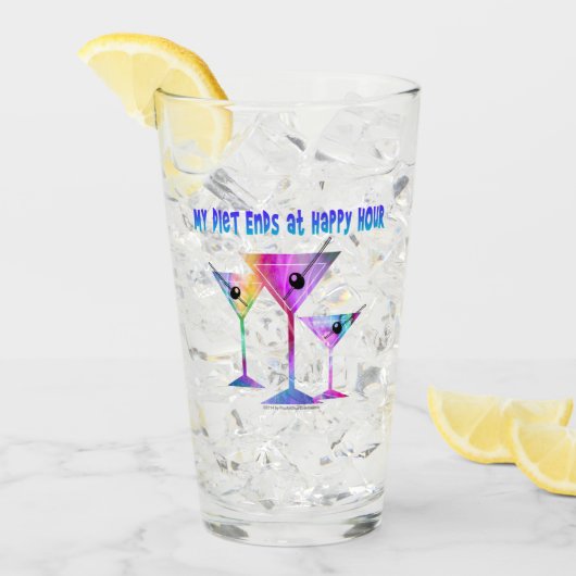 Mijn dieet eindigt op Happy Hour #Drink #Pint #Hig Glas (Voorkant ijs)